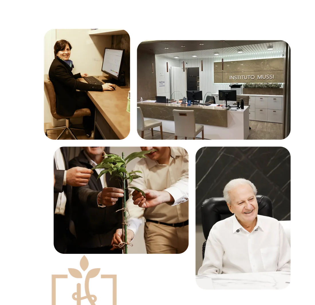 Recepção, equipe e atendimento do Instituto Mussi